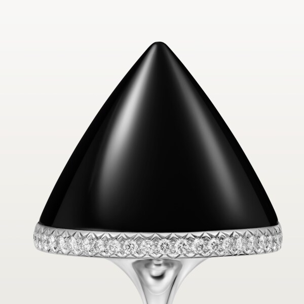 Clash [Un]limited Ring White gold, onyx, diamonds